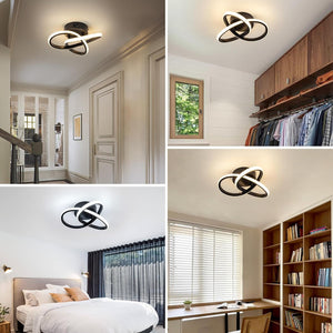 Led ceiling light black entryway light aluminum chandelier light