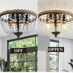 3-lights chandelier light bronze hallway light crystal, metal ceiling light