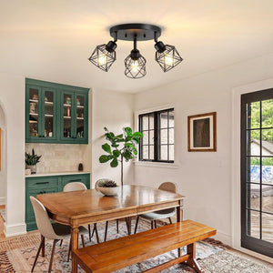 3-light kitchen light black ceiling light metal hallway light