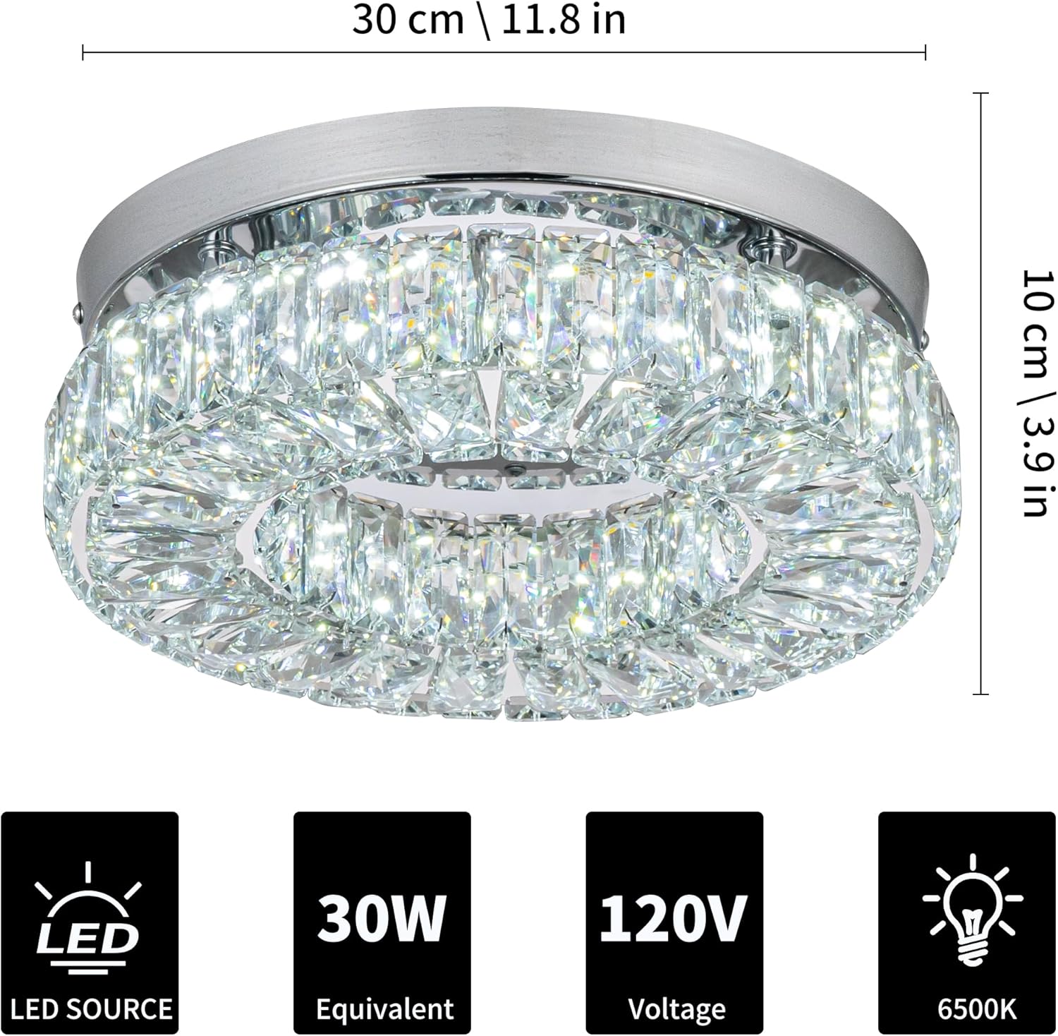 11.8 led ceiling light silver mount light metal chandelier light