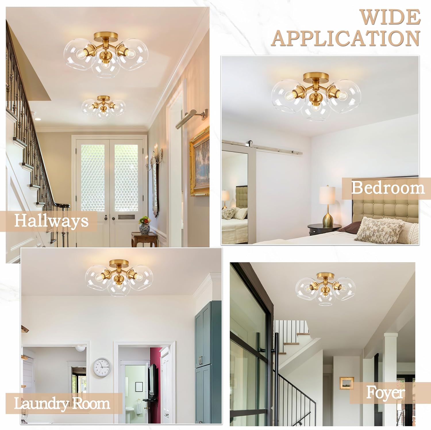 3-light chandelier light gold entryway light metal ceiling lights