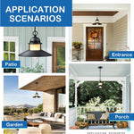 2 pack pendant lights black hanging light metal porch light