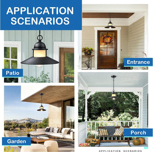2 pack pendant lights black hanging light metal porch light