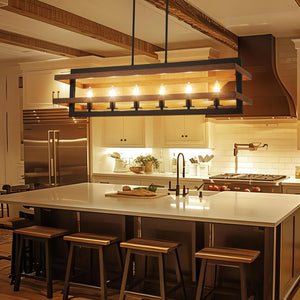6-lights dining room light brown pendant lights metal chandelier light