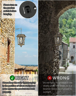 Led 2 pack wall light bronze solar powered light glass, metal garden light