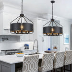 5 Light dining room light black kitchen island light metal pendant light