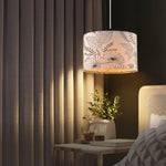 15 ft clear cord hanging light flower pendant light linen fabric kitchen island light