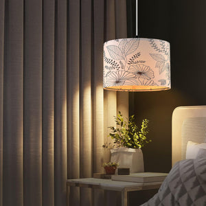 15 ft clear cord hanging light flower pendant light linen fabric kitchen island light