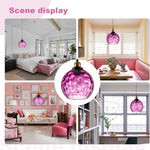 Bohemian hanging light purple pendant light glass chandelier light
