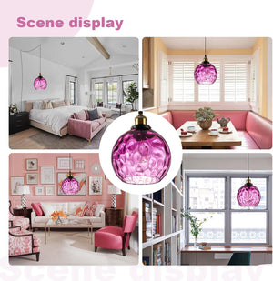 Bohemian hanging light purple pendant light glass chandelier light