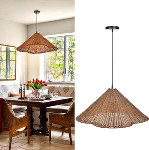 1 light pendant light coffee chandelier light rattan farmhouse light
