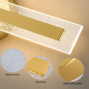 Led bedroom light gold wall light aluminum, metal hallway light