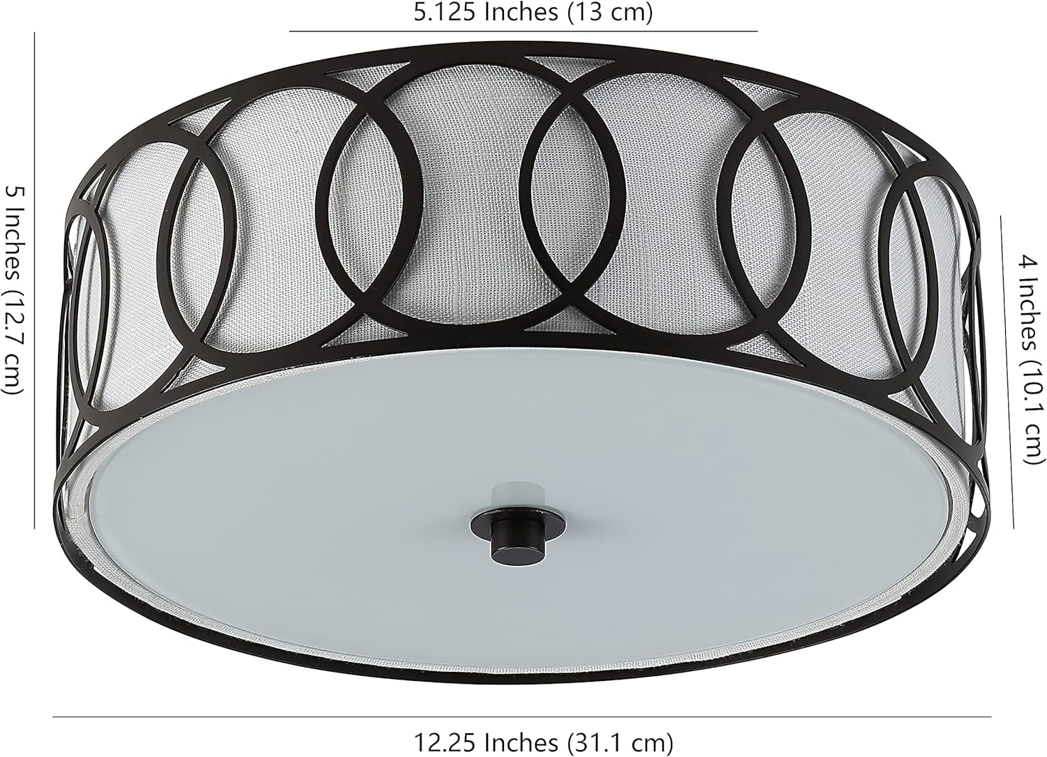 2-light ceiling light bronze stairwell light metal flush mount light