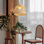 Farmhouse bedroom light beige pendant lights ‎rattan,metal chandelier light