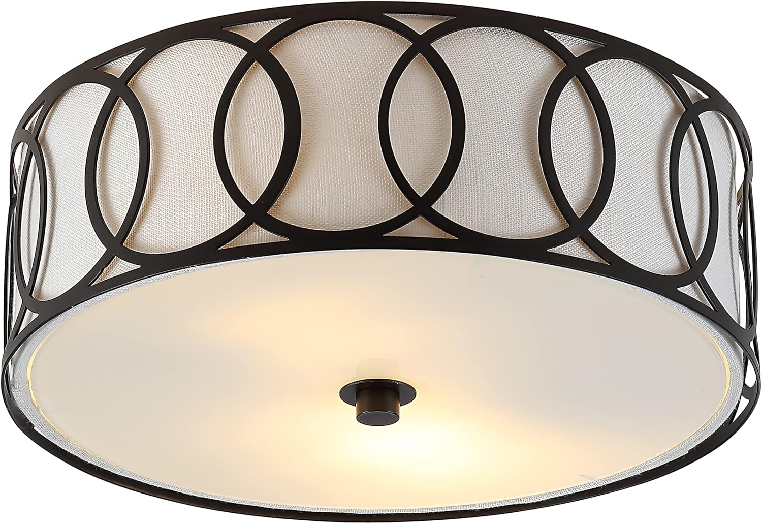 2-light ceiling light bronze stairwell light metal flush mount light