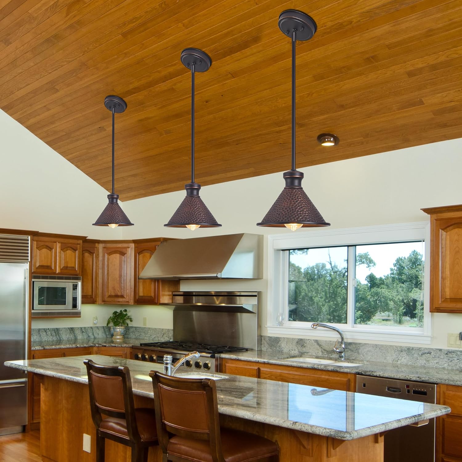 58”Hight adjustable hanging light aluminum metal kitchen light oil-rubbed bronze pendant light