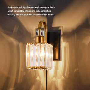 Plug in hallway light gold+black wall light metal bathroom light