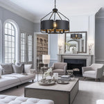 5 Light dining room light black kitchen island light metal pendant light