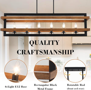 6-lights dining room light brown pendant lights metal chandelier light