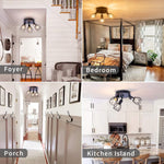 3 light industrial semi flush mount ceiling light wire cage ceiling lamp