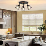 3-light kitchen light black ceiling light metal hallway light