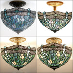 12 inch ceiling light sea blue mount lamp glass,iron bedroom light
