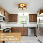 2-light kitchen light wood ceiling light metal hallway light