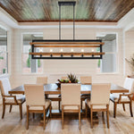 6-lights dining room light brown pendant lights metal chandelier light