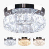 Led ceiling light chrome-multi-colored entryway light crystal ,steel hallway light