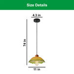 11 INCH light bulb gradient green hanging lamp iron pendant light