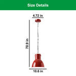 Vintage light fixtures red pendant light metal island lights