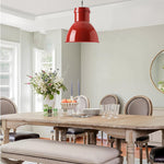 Vintage light fixtures red pendant light metal island lights