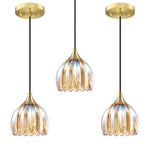 1 Light dining room chandelier gold light bulb glass   pendant light