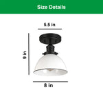 1 Light flush mount matte black ceiling light alloy steel led ceiling light