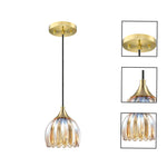 1 Light dining room chandelier gold light bulb glass   pendant light