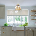 1 Light dining room chandelier gold light bulb glass   pendant light