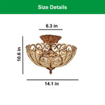 4 Lights bulbs light bronze ceiling light aluminum, Crystal bedroom ceiling fixtures