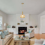 11.6” Dining room lighting green pendant lights glass, metal island lights