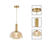 11.81” Bedroom lights gold bulbs light glass, metal pendant light fixtures