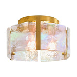 14.1’’ Light bulb gold light fixture glass, iron, metal ceiling light