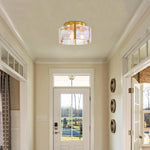 14.1’’ Light bulb gold light fixture glass, iron, metal ceiling light