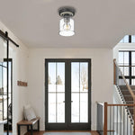 2 Pack light fixture light wood, black ceiling lighting glass, metal bedroom light