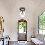 2 Pack light fixture light wood, black ceiling lighting glass, metal bedroom light