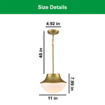 11.02” Bathroom lighting gold pendant light  metal hanging fixture light