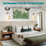 Set of 2 bedroom light transparent wall light metal bedside light