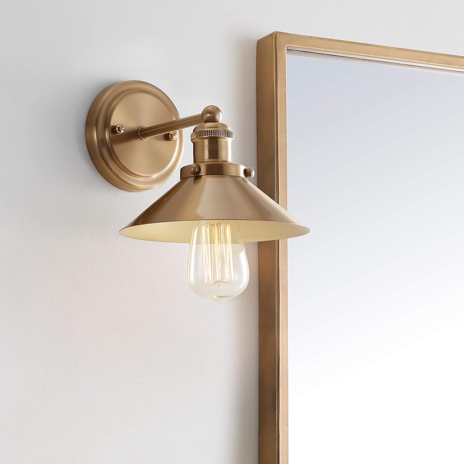 1-light vanity light brass gold hallway light metal bathroom light
