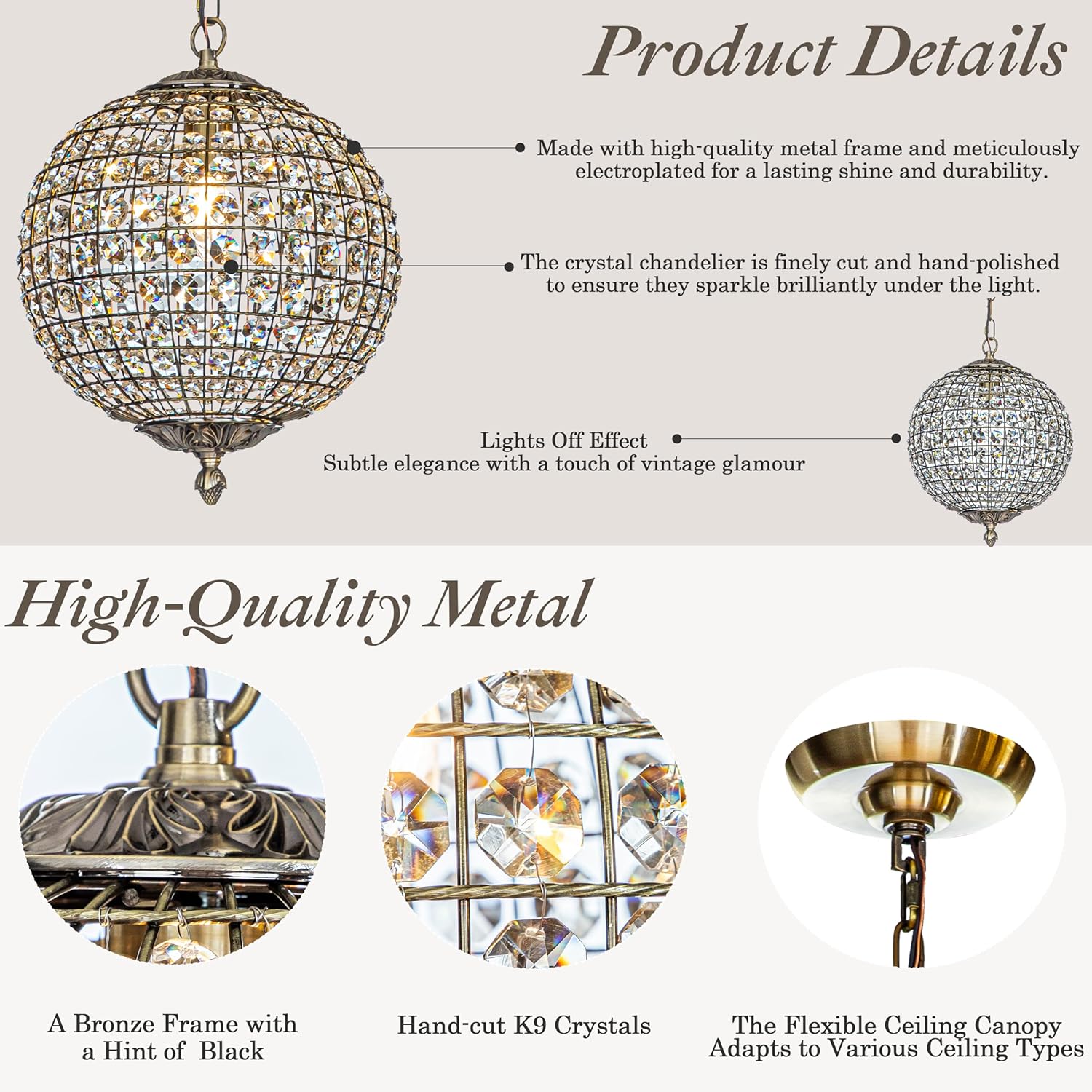 1-light chandelier light gold bedoom light iron,crystal pendant light