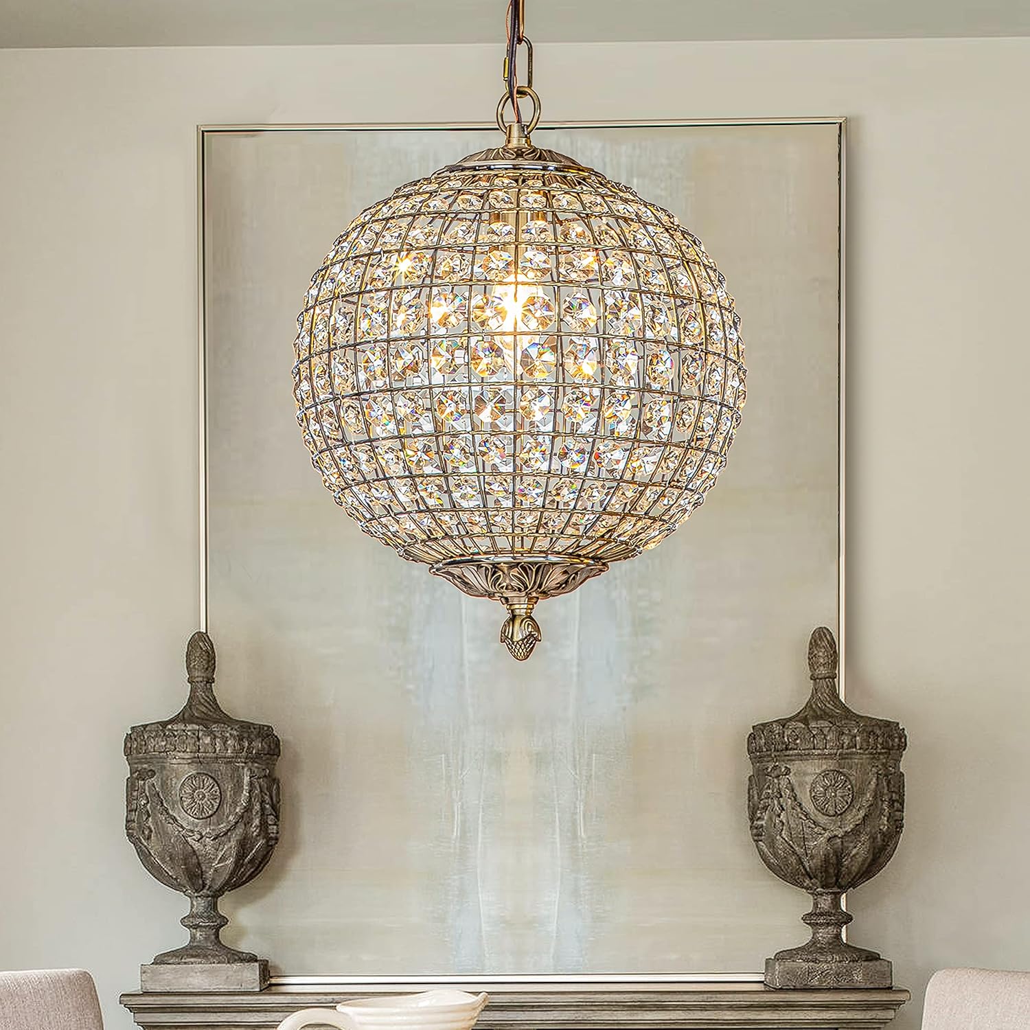 1-light chandelier light gold bedoom light iron,crystal pendant light