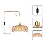 Modern bulbs light gold light fixture glass plug in pendant light
