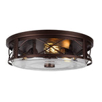 16 Inch ceiling lighting bronze flush mount ceiling light glass metal kitchen lights fixture